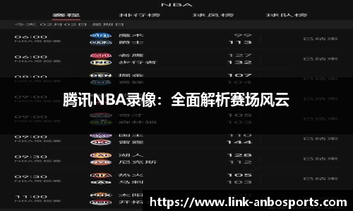 腾讯NBA录像：全面解析赛场风云